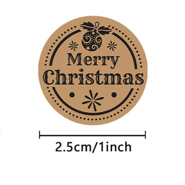 100-500pcs Merry Christmas Santa Claus Labels Stickers for Gift Package Card Envelope Wrapping Party Baking Small Business (Online Order Only)