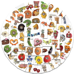 10/30/69PCS Funny Meme Cat And Food Cute Stickers Graffiti DIY Toys Luggage Laptop Skateboard Suitcase Phone Car Sticker Decals (ONLINE ORDER ONLY)