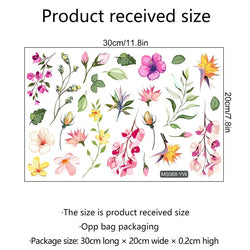 Plants and Flowers Mirror Wall Stickers for Home Decoration Bathroom Fitting Room Toilet Mirror Decal Waterproof Wall Mural PVC (Online Order Only)