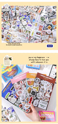 4 Sheets Ins Korean Magazine Planner Stickers Scrapbooking Journal Collage DIY Decoration Material Sticker Kawaii Stationery (Online Order Only)