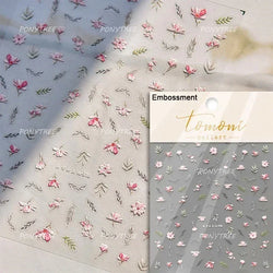 Hot Stamping Silver Rose Gold Tender Leaf Branches Flower Slash Leaves Maple Leaves Ginkgo Plant Flower Nail Art Stickers Decals (ONLINE ORDER ONLY)