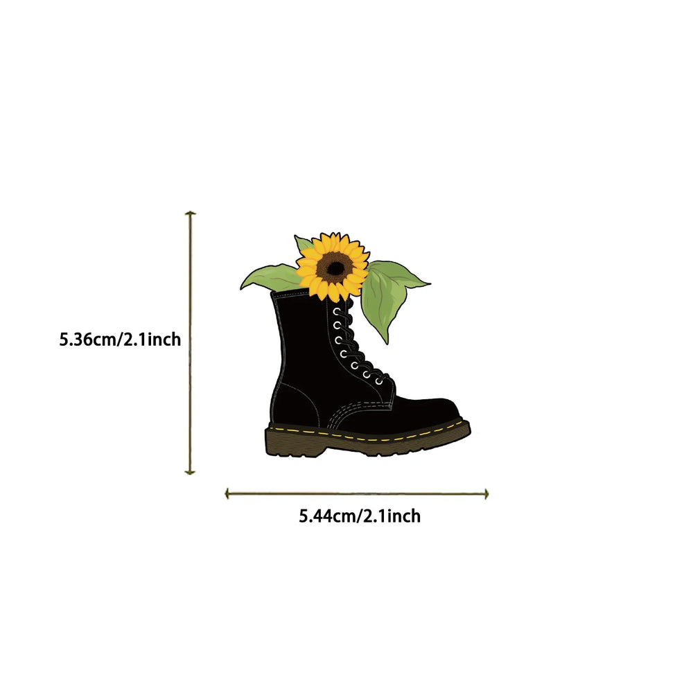 50pcs Vintage Flowers Boots Graffiti Stickers  DIY Scrapbooking  Waterproof Sticker For Laptop Phone Guitar Luggage (Online Order Only)