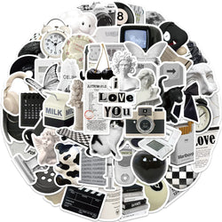 10/30/61PCS Cartoon Art Ins Style Stickers Aesthetic Cute Simple Decals Suitcase Laptop Phone Bike Car Sticker For Kids DIY Toy (Online Order Only)