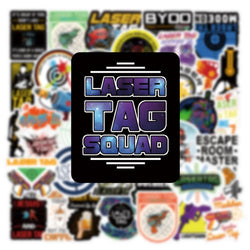 10/30/50PCS Laser Tag Shootout Game Stickers Cool Graffiti Toys For Kids Boys Phone Luggage Laptop Skateboard Decals Car Sticker (ONLINE ORDER ONLY)