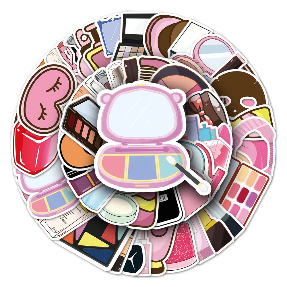 50Pcs Cute Cartoon Waterproof Vinyl Stickers for Skateboard Snowboard (Online Order Only)