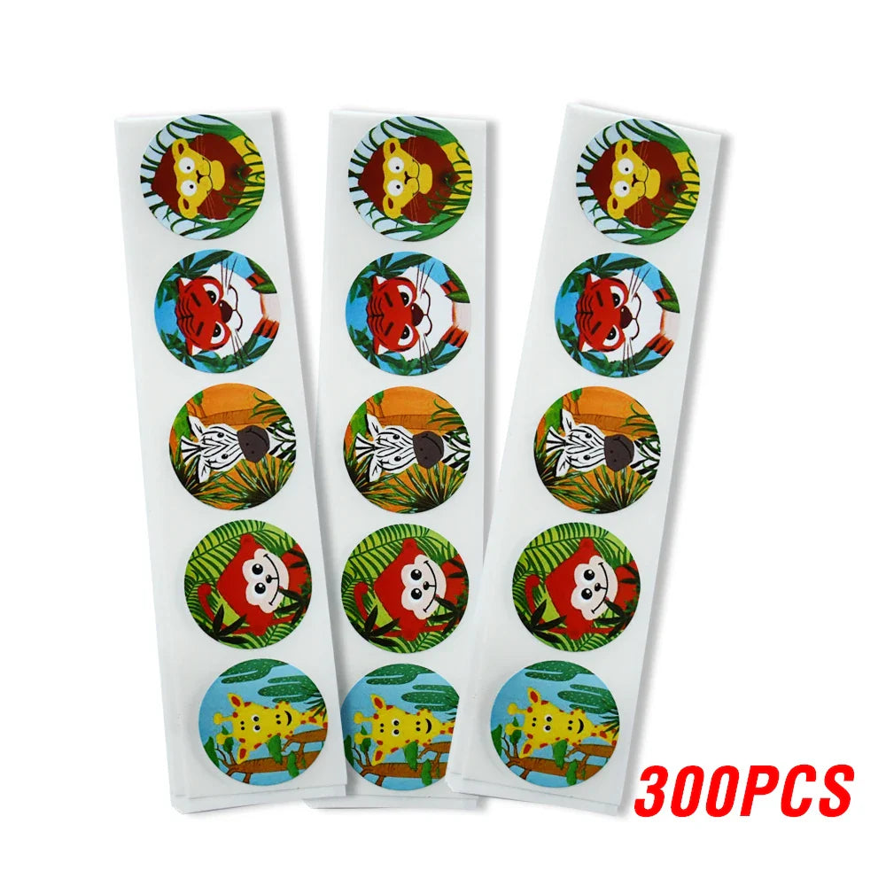 100-500pcs Animal Sticker School Teacher Student Cartoon Sticker Sealing Label Christmas Gift Scrapbook Stationery Sticker (ONLINE ORDER ONLY)