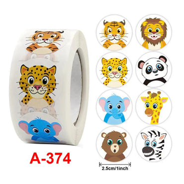 100-500pcs Teacher Reward Stickers for Kids Children Kindergarten School Students Games Toy Cartoon Animals Stationery Sticker (ONLINE ORDER ONLY)