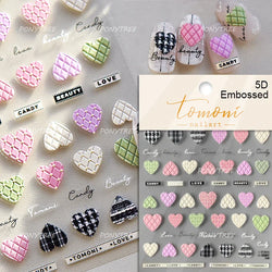 Graffiti Line Love Heart Cool Personal Hollow Out English Letter Y2k Self Adhesive Nail Art Decorations Sticker Manicure Decals (ONLINE ORDER ONLY)