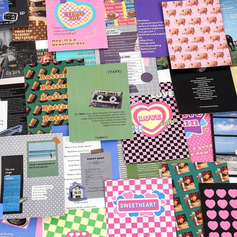 20 sheets Life Fantasy Series Scrapbooking Sticker Book Hand Account Background Decorative Sticker Label DIY Material Stationery (Online Order Only)