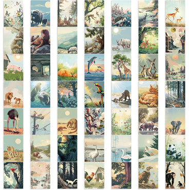50PCS Vintage Nature Scene Illustrations Stickers Decorations for Journaling Scrapbooking Diary Stationery Waterproof Sticker﻿ (ONLINE ORDER ONLY)