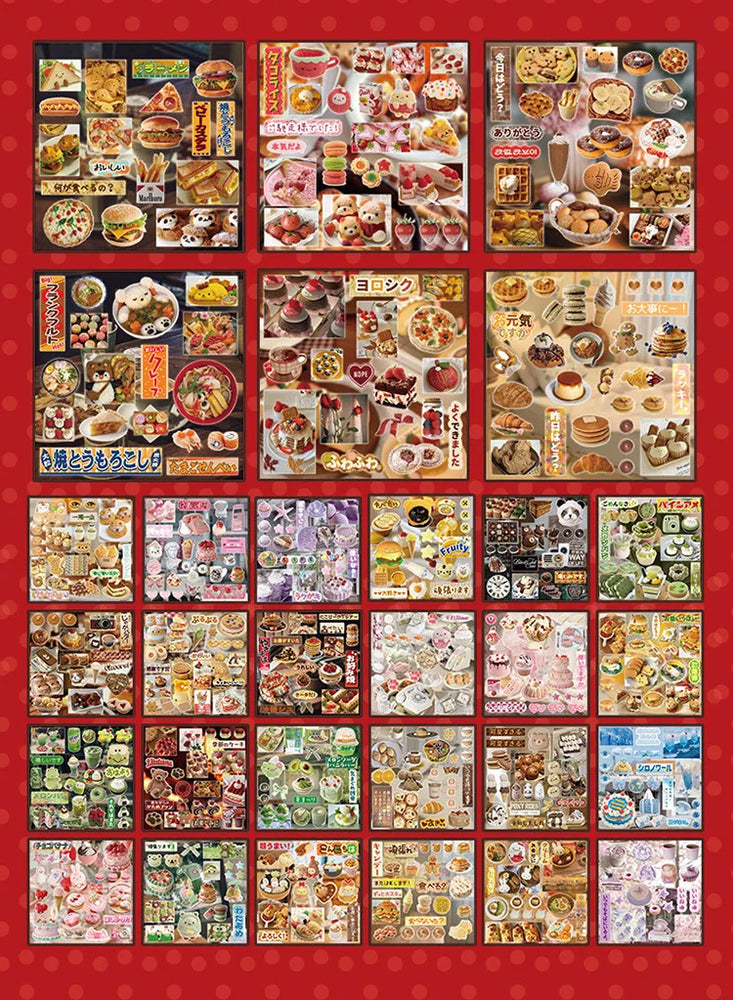 30 Pages Ins Retro Cute Dessert Cake Decorative Stickers Book Scrapbooking Phone Case DIY Journal Collage Material Sticker Gift (ONLINE ORDER ONLY)