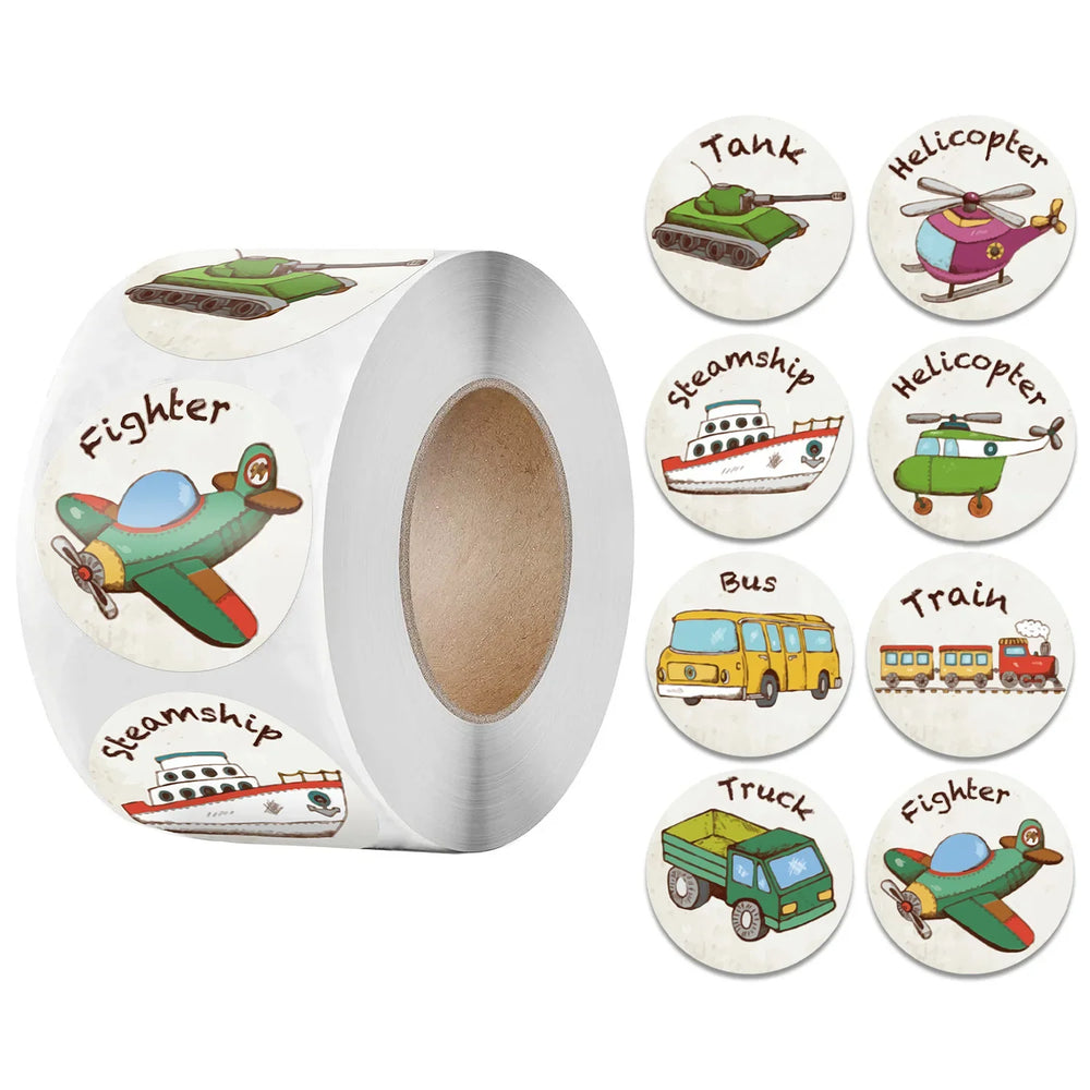 100-500PCS Car Children's Toy Gift Reward Sticker Office Stationery Decoration Label Birthday Party Gift Sealing Sticker (Online Order Only)