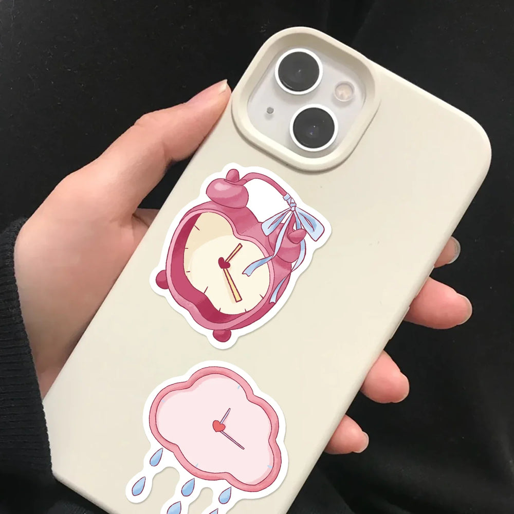50Pcs Kawaii Cartoon Pink Stickers Cute Aesthetics DIY Toy Gift Graffiti Waterproof Decal for Phone Luggage Laptop Scrapbook (ONLINE ORDER ONLY)