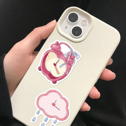 50Pcs Kawaii Cartoon Pink Stickers Cute Aesthetics DIY Toy Gift Graffiti Waterproof Decal for Phone Luggage Laptop Scrapbook (ONLINE ORDER ONLY)