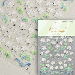 Red Plum Blossom Flower Chinese 3D Self Adhesive Nail Art Decoration Stickers Cheongsam Iris Lily Lotus Vase 5D Manicure Decals (ONLINE ORDER ONLY)
