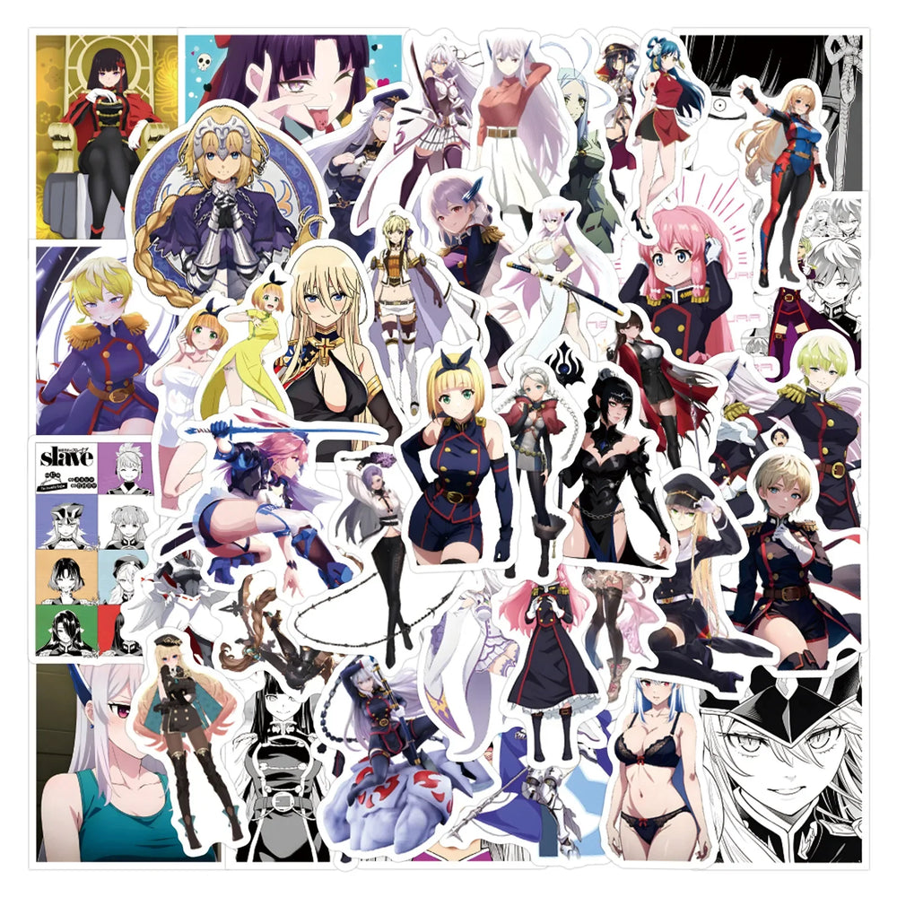 10/30/50PCS Chained Soldier Cartoon Stickers Cute Girl Sticker Waterproof Kids Toy Laptop Phone Luggage Car Bike Anime Graffit (ONLINE ORDER ONLY)