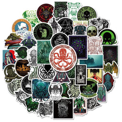 10/30/50PCS Gothic Cthulhu Horror Thriller Skull Sticker Waterproof Notebook Luggage Suitcase Graffiti Sticker Decals toy (Online Order Only)