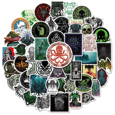 10/30/50PCS Gothic Cthulhu Horror Thriller Skull Sticker Waterproof Notebook Luggage Suitcase Graffiti Sticker Decals toy (Online Order Only)