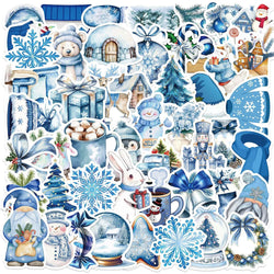 Cartoon Winter Stickers for Laptop, Phone, Scrapbook - 10/30/50PCS (ONLINE ORDER ONLY)