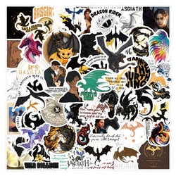 10/30/50/120pcs Fantasy Novel Fourth Wing Waterproof Stickers Anime Decals Skateboard Laptop Phone Car Luggage Cool Sticker Toy (ONLINE ORDER ONLY)
