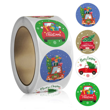 100-500pcs Christmas Stickers Retro Santa Stickers for Scrapbooking Christmas Decorations Envelopes Gifts (ONLINE ORDER ONLY)