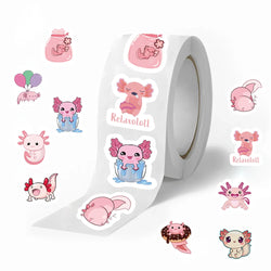 500pcs/roll Cute Axolotl Cartoon Graffiti Stickers DIY Phone Guitar Laptop Notebook Suitcase Waterproof Sticker Kids Toy (ONLINE ORDER ONLY)