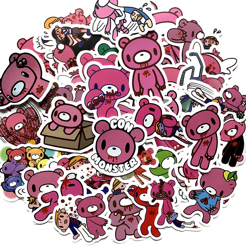 10/30/50PCS Cute Angry Bears Stickers For Laptop Phone Luggage Skateboard  Motorcycle Bike Cartoon Decal Kids DIY Waterproof Toy (Online Order Only)