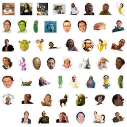 10/30/50PCS Funny Meme Stickers Nicolas Cage Cartoon Decals Decoration DIY Notebook Phone Bike Motorcycle Bicycle Waterproof Toy (ONLINE ORDER ONLY)