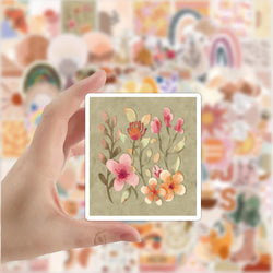 10/30/50/100PCS Cute Fahion Art Pop Style Bohemian Aesthetic Stickers Scrapbook Phone Laptop Car Graffiti Sticker for Girls Kids (ONLINE ORDER ONLY)