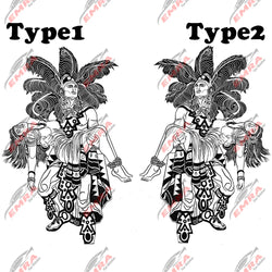 Aztec Man Women Stickers For Car Stickers External Accessories Hood Decoration Die Cutting Waterproof Prevent PVC Vinyl Decal (ONLINE ORDER ONLY)