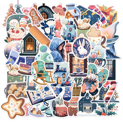 Cartoon Christmas Stickers 10/30/50pcs Waterproof DIY Decor (Online Order Only)