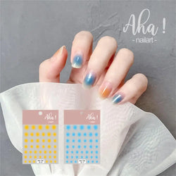 3D Blush Gradient Nail Art Stickers 12-Colors Aha Self-adhesive Rainbow Jelly Slider Japanese Style Translucent Gel Polish Wraps (ONLINE ORDER ONLY)