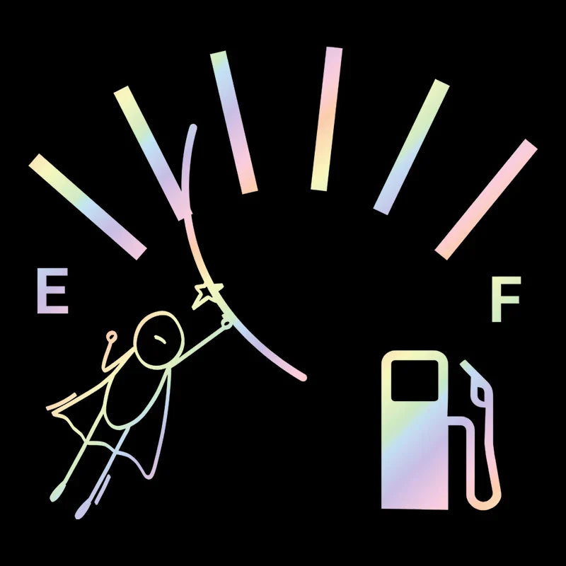Hero Empty Full Gas Gauge Sticker for Car Fuel Tank Cap Door Decoration Exterior Accessories Outdoor Stickers Vinyl Decals (ONLINE ORDER ONLY)