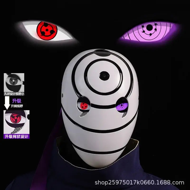 Obito Cosplay Mask: High Gloss Akatsuki Anime Prop