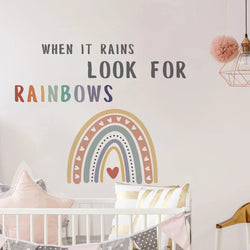 Watercolor Rainbow Wall Stickers for Kids Rooms - Removable PVC Decals (Online Order Only)