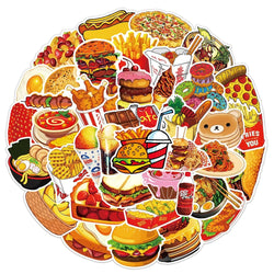 Graffiti Bread Food Stickers Decals for Scrapbooking, Laptop, Phone, Guitar, Helmet - 10/25/50pcs (ONLINE ORDER ONLY)