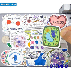 20/30/50Pieces Life Science Style Funny Pattern Biology Stickers for Kids Scrapbook Diary Luggage Car Phone Laptop Sticker Toys (Online Order Only)