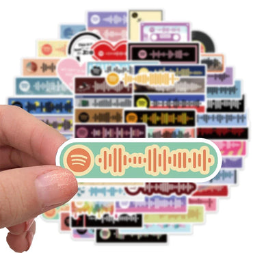 10/30/68PCS Singer Girl In Red Musical Note Sticker Graffiti Funny Song Decals Decoration Scrapbook Laptop Phone Guitar Kids Toy (ONLINE ORDER ONLY)