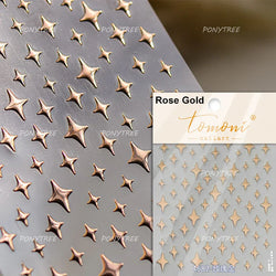 Colorful Starry Light Starburst Love Heart Halo Dyeing Soft Reliefs Self Adhesive Nail Art Decoration Stickers Manicure Decals (ONLINE ORDER ONLY)
