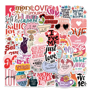 10/30/50PCS Inspirational Self Love Graffiti Stickers Decal for Kid Toy Aldult Gift DIY Laptop Motorcycle Car Meaningful Sticker (Online Order Only)
