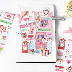 2Pcs/lot Girl Feelings Series Stickers Cute Sticker Scrapbooking Decorative Sticker Photo Album DIY Diary Stick Label Stationery (ONLINE ORDER ONLY)