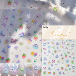 Colorful Swimsuit Bikini Fresh String Bag Vegetables Fruits Summer Beach Underwear Sunscreen Nail Art Stickers Manicure Decals (ONLINE ORDER ONLY)