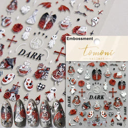 Cat Eye Shiny Blue Purple Spider Cross Love Heart Star Snake Web Jelly Thrilling Nail Art Stickers Manicure Decals Halloween (ONLINE ORDER ONLY)