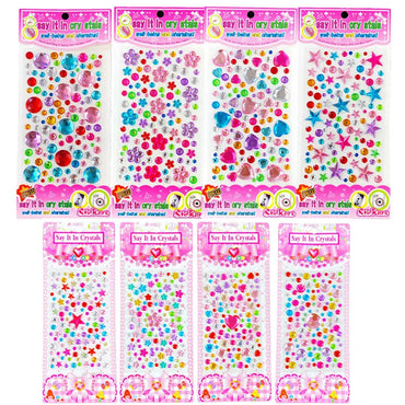 3D Gem Acrylic Crystal Stickers DIY Self-Adhesive Rhinestones for Kids Crafts (Online Order Only)
