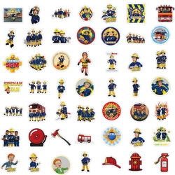 10/30/50PCS Fireman Sam Series Stickers Cartoon Sticker Kids Toy Decals DIY Luggage Laptop Phone Car Bike Skateboard Graffiti (ONLINE ORDER ONLY)