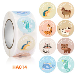 1inch/2.5cm Animal Good Job Cool Stickers Roll for Envelope Praise Reward Student Work Label Stationery Seal Lable (ONLINE ORDER ONLY)