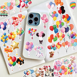 10/30/50PCS Cartoon Balloon Stickers Festive Atmosphere Ornament Decals DIY Laptop Phone Guitar Diary Scrapbook Bike Kids Toy (ONLINE ORDER ONLY)