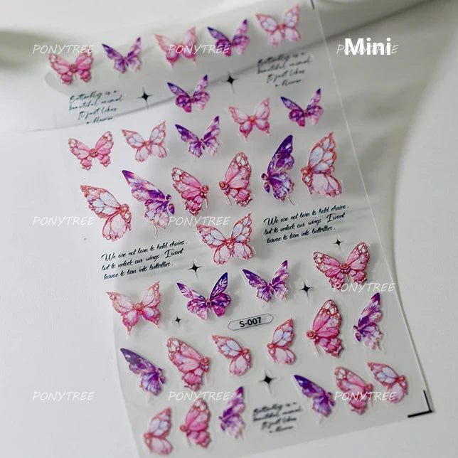 Antique Flowers Bird Swallow Fruit Narcissus Orchid Oranges Peaches Grape Cherry Strawberries Nail Art Stickers Manicure Decals (ONLINE ORDER ONLY)