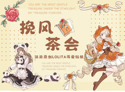 2 Sheets Cute Lolita Girl Decoration Sticker Aesthetics Hand Account DIY Collage Material Kawaii Stationery Scrapbooking Sticker (Online Order Only)