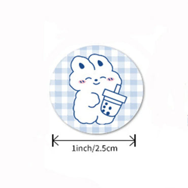 100-500pcs Cute Bear Thank You Sticker 1inch Envelope Sealing Labels Sticker for Children Gift Packaging Decorative Stickers Tag (ONLINE ORDER ONLY)